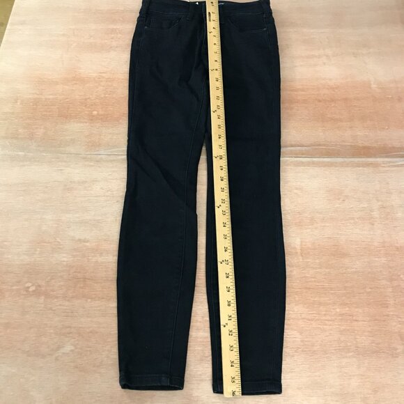 Pilcro and the Letterpress Anthropologie High Rise Skinny Jeans Women 26 Black - Picture 6 of 11